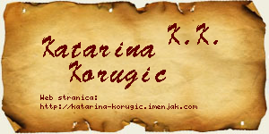 Katarina Korugić vizit kartica